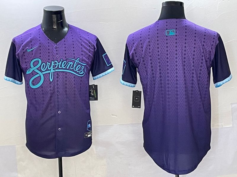 Men Arizona Diamondback Blank Purple Joint Name 2025 Nike MLB Jersey style 1